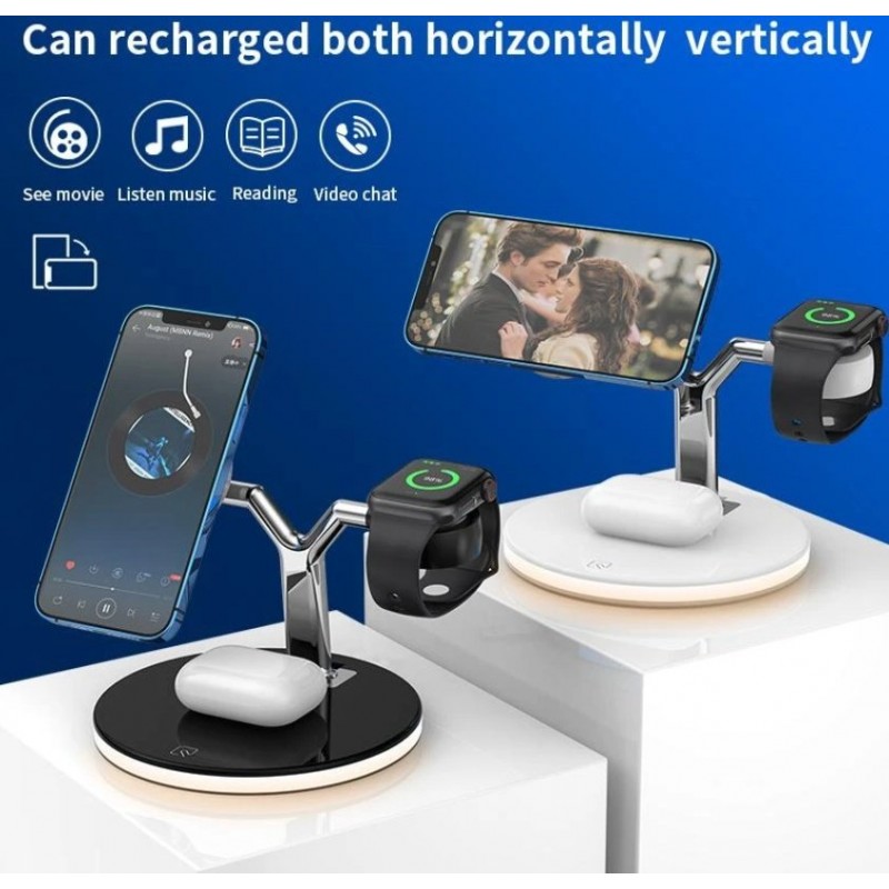 Compatible with Apple , Magnetic Suction Wireless Charger Three In One Wireless Charger