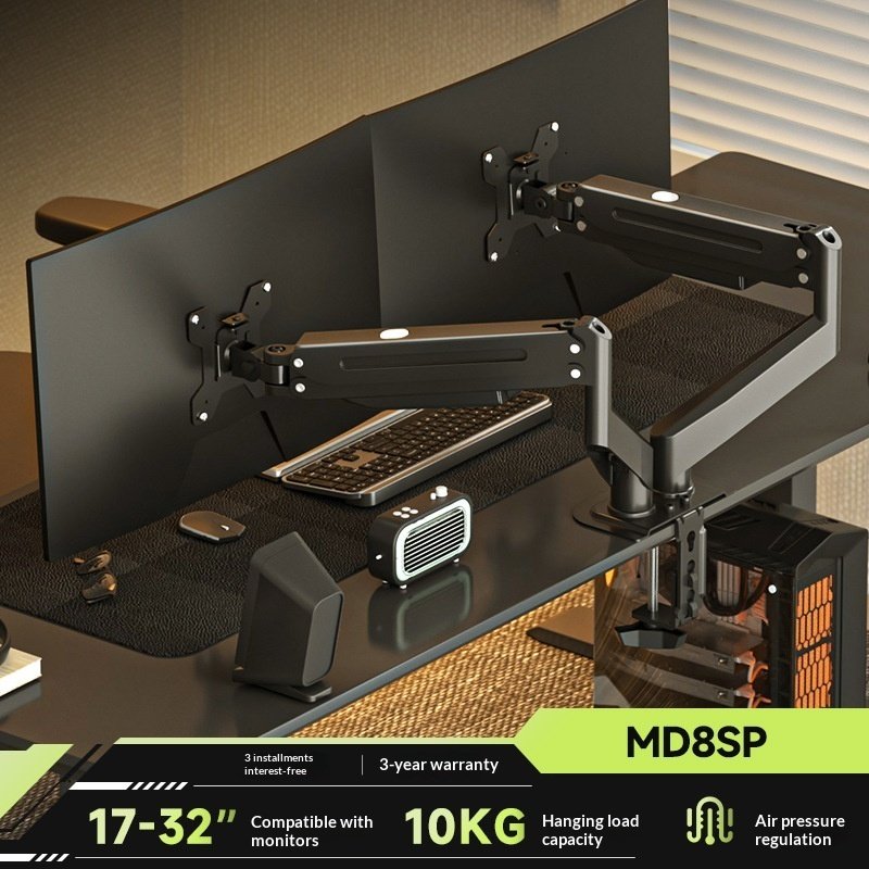 Dual-monitor Stand Mechanical Cantilever One-to-two PC Display Two-in-one Desktop Base Zhiercheng