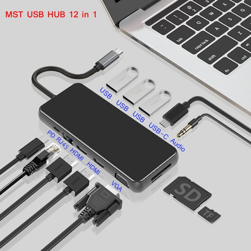 12 in one intelligent multi screen docking station