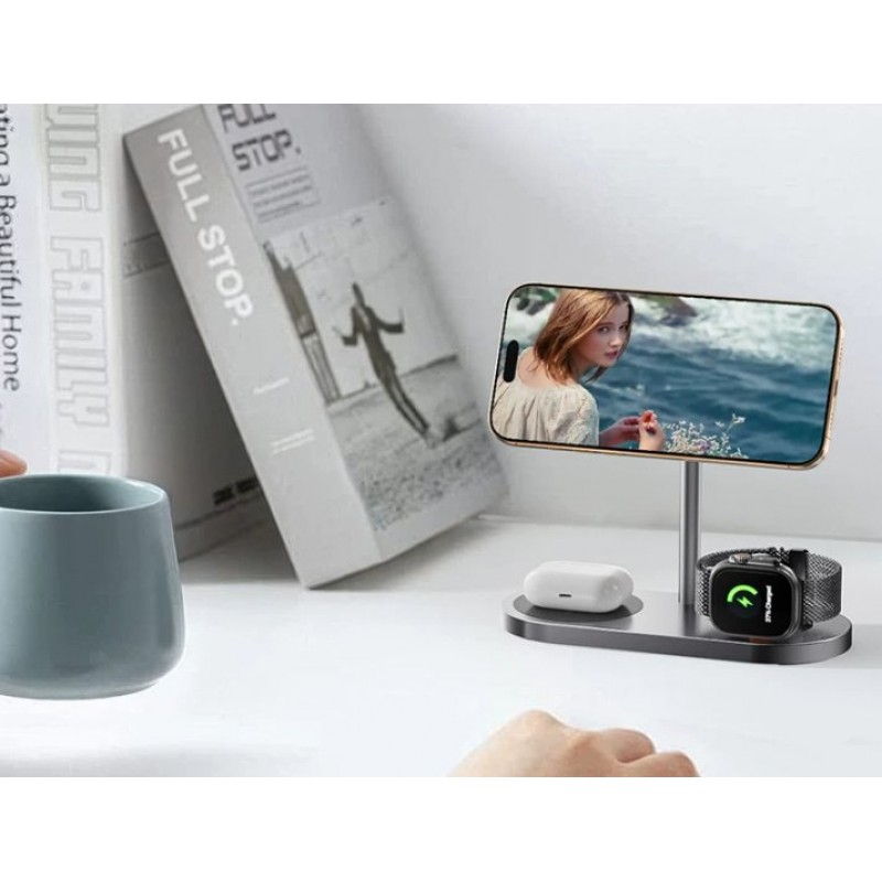 3-in-1 Wireless Charger Magnetic Desktop Charging Station Stand