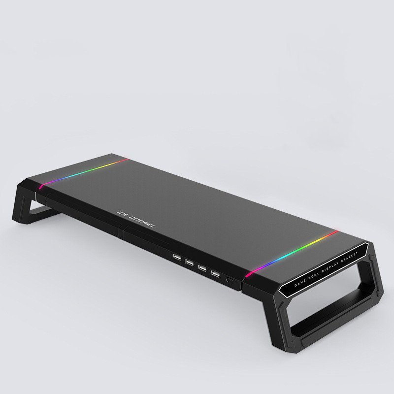Display With Elevated Computer Screen Bracket