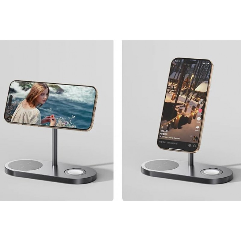 3-in-1 Wireless Charger Magnetic Desktop Charging Station Stand