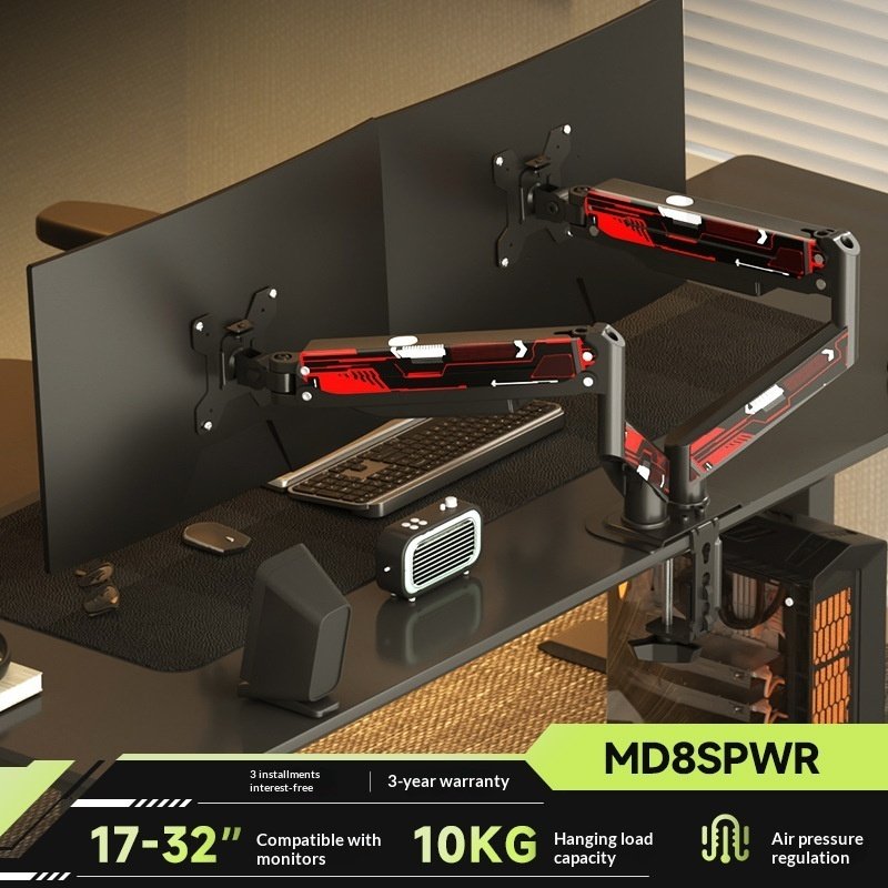 Dual-monitor Stand Mechanical Cantilever One-to-two PC Display Two-in-one Desktop Base Zhiercheng