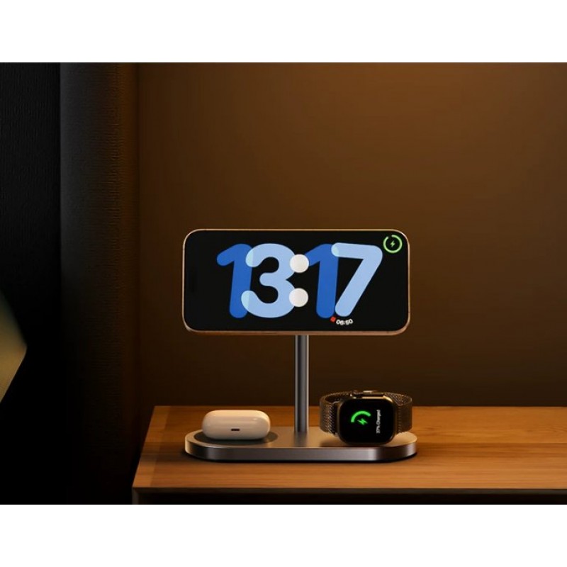 3-in-1 Wireless Charger Magnetic Desktop Charging Station Stand