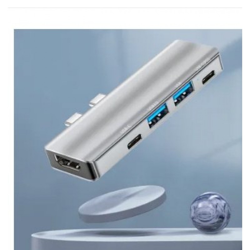 Dual Type-C Docking Station With HDMI And USB 30 Hub