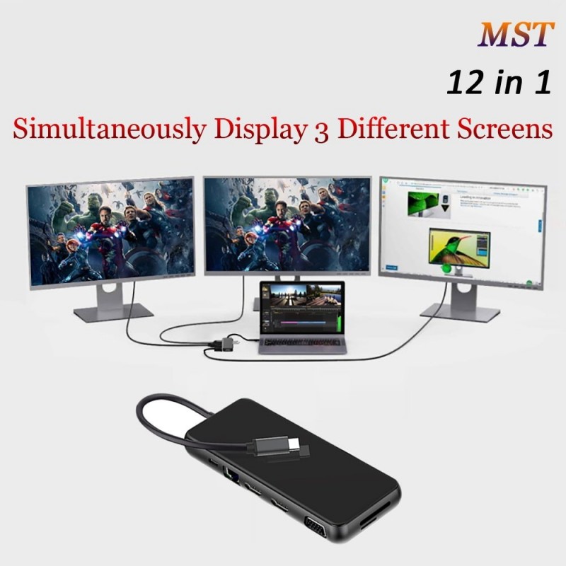 12 in one intelligent multi screen docking station