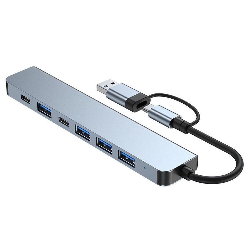 Dual-head 7-in-1 USB 30 Hub Multi-functional Docking Station