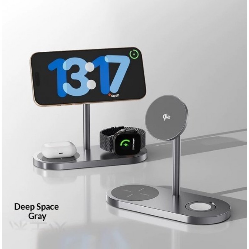 3-in-1 Wireless Charger Magnetic Desktop Charging Station Stand