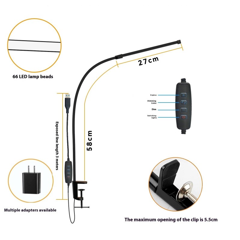 LED Learning Dedicated Eye-protection Reading Lamp