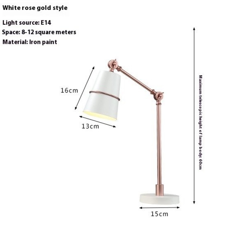 Nordic Modern Minimalist Iron Learning Reading Lamp